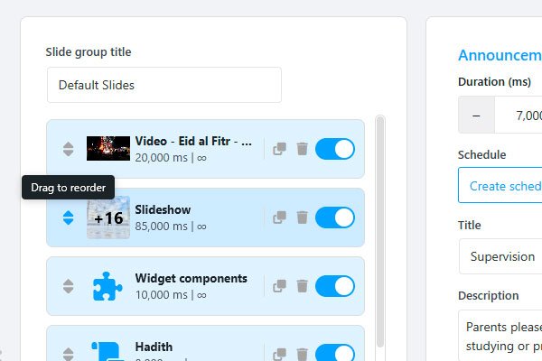 Huge slide selection & customization options